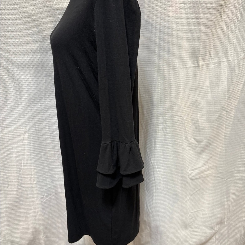 White House Black Market Black Sheath Dress with Bell Sleeves - Picture 2 of 6